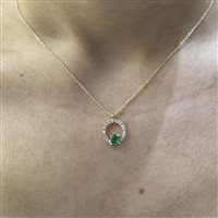 Collier Crivelli Femme in Or jaune Smeraldo 0.25 Ct 370-XN6971 - 370-XN6971
